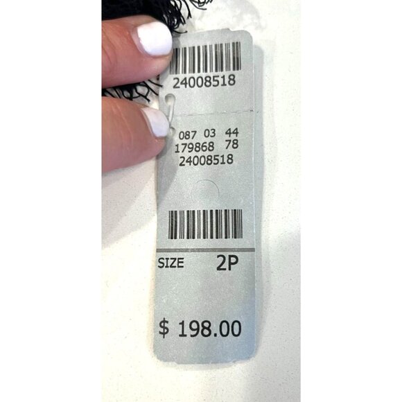 Talbots Petite Black Lace Silk Cocktail Dress Ruffled Hem Lined Size 2P NWT - Picture 12 of 12